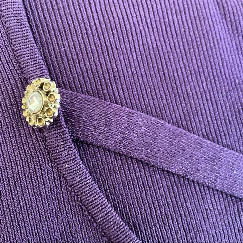 Kikit Pullover Sweater Blouse Size L Purple 3/4 Sleeve